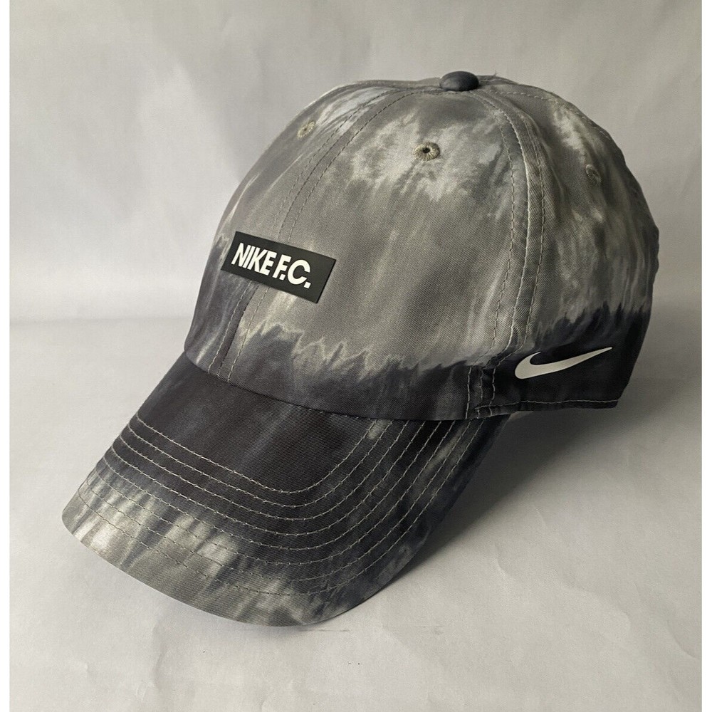 NIKE F.C. Heritage 86 Dri-Fit Adjustable Hat Tie-Dye Black Grey